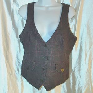 Route 66 houndstooth/plaid fitted vest M/M